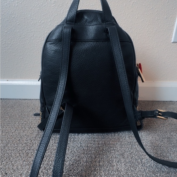 Michael Kors Black Backpack with Gold Studs and Red Bow - Picture 2 of 4
